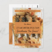 Gepersonaliseerde Saffron Black Script Recept Exch Briefkaart (Voorkant / Achterkant)