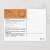 Gepersonaliseerde Saffron Black Script Recept Exch Briefkaart (Achterkant)