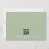 Gepersonaliseerde Sage Green Baby shower uitnodigi Kaart (Achterkant)