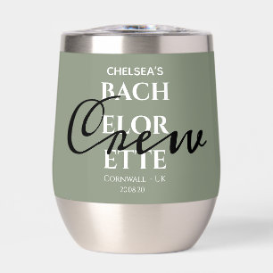 Gepersonaliseerde Sage Green Bachelorette Crew Par