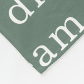 Gepersonaliseerde Sage Green Herhalende Naam Fleece Deken (Hoek)