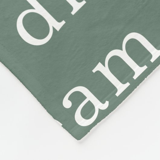Gepersonaliseerde Sage Green Herhalende Naam Fleece Deken (Hoek)
