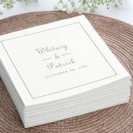 Gepersonaliseerde Sage Green Wedding Servet