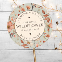 Gepersonaliseerde Sage Green Wildflower Baby showe