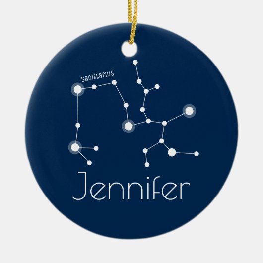 Gepersonaliseerde Sagittarius Constellation Orname Keramisch Ornament (Voorkant)