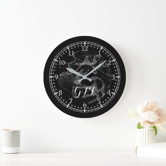 Gepersonaliseerde Sagittarius Constellation Zodiac Grote Klok (Huis)