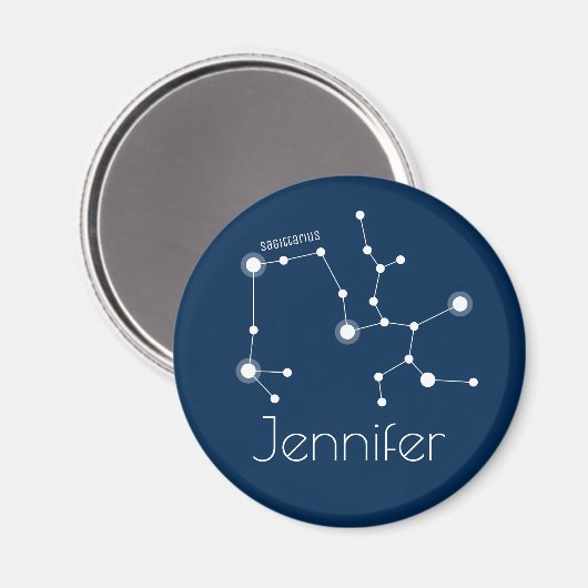 Gepersonaliseerde Sagittarius Zodiac Constellation Magneet (Voorkant / Achterkant)