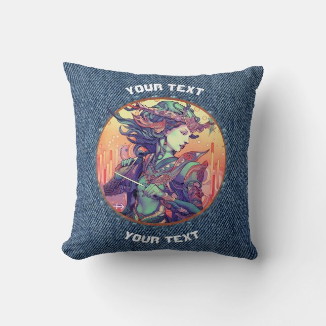 GEPERSONALISEERDE SAGITTARIUS ZODIAC TEKEN TAS KUSSEN (Voorkant)