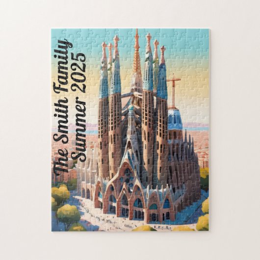 Gepersonaliseerde Sagrada Familia-puzzel Legpuzzel (Verticaal)