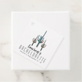 Gepersonaliseerde Saguaro Cactus Bachelorette Bedankjes Labels (In situ)