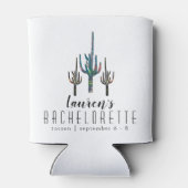 Gepersonaliseerde Saguaro Cactus Bachelorette Blikjeskoeler (Achterkant)