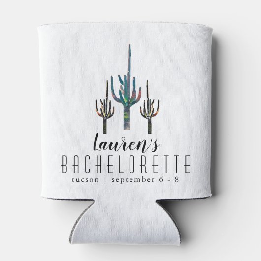 Gepersonaliseerde Saguaro Cactus Bachelorette Blikjeskoeler (Achterkant)