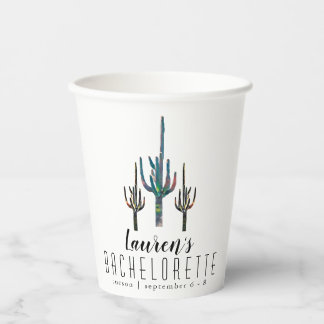 Gepersonaliseerde Saguaro Cactus Bachelorette Papieren Bekers