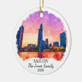 Gepersonaliseerde Saigon Ornament, Vietnam Gift Keramisch Ornament (Links)