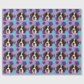 Gepersonaliseerde Saint Bernard Birthday Cadeaupapier (Vlak)