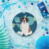 Gepersonaliseerde Saint Bernard Birthday Papieren Bordje (Feest)
