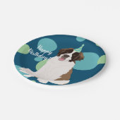 Gepersonaliseerde Saint Bernard Birthday Papieren Bordje (Gekanteld)