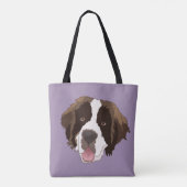 Gepersonaliseerde Saint Bernard Tote Bag (Achterkant)
