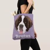 Gepersonaliseerde Saint Bernard Tote Bag (Dichtbij)