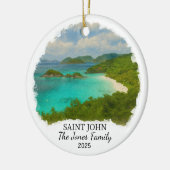 Gepersonaliseerde Saint John Ornament, Maagdeneila Keramisch Ornament (Links)