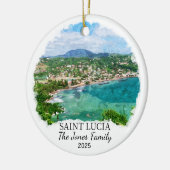 Gepersonaliseerde Saint Lucia Ornament, Saint Luci Keramisch Ornament (Links)