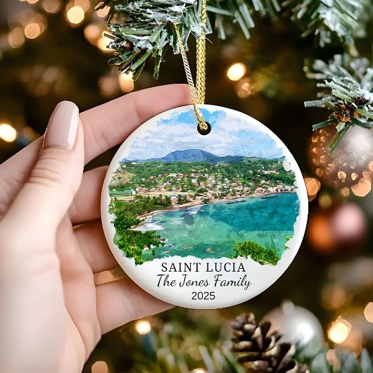 Gepersonaliseerde Saint Lucia Ornament, Saint Luci Keramisch Ornament