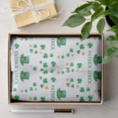 Gepersonaliseerde Saint Patricks Leprechaun Clover Tissuepapier (Geschenk)