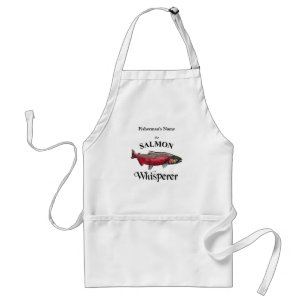 Gepersonaliseerde Salmon Whisperer Light Gevist Standaard Schort