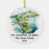 Gepersonaliseerde Salomonseilanden Ornament, Ocean Keramisch Ornament (Voorkant)