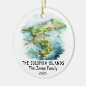 Gepersonaliseerde Salomonseilanden Ornament, Ocean Keramisch Ornament (Links)