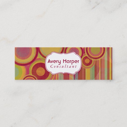 Gepersonaliseerde Samenvatting met Rood, Greens, Mini Visitekaartje (Voorkant)