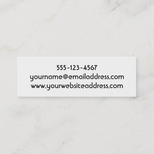 Gepersonaliseerde Samenvatting met Rood, Greens, Mini Visitekaartje (Achterkant)