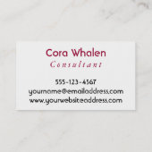 Gepersonaliseerde Samenvatting met Rood, Greens, Visitekaartje (Achterkant)