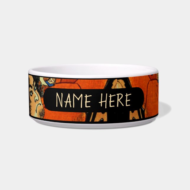 GEPERSONALISEERDE SAMURAI HONDENVOERKOM VOERBAKJE (Voorkant)