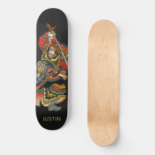 Gepersonaliseerde Samurai Zwart Persoonlijk Skateboard