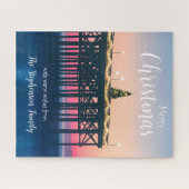 Gepersonaliseerde San Diego Zonsondergang Kerstmis Legpuzzel (Horizontaal)