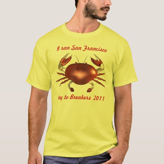 Gepersonaliseerde San Francisco Bay crab door Valx T-shirt (Voorkant)