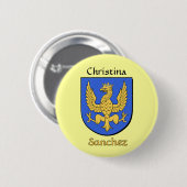Gepersonaliseerde Sanchez Historisch Schild Ronde Button 5,7 Cm (Voorkant /achterkant)