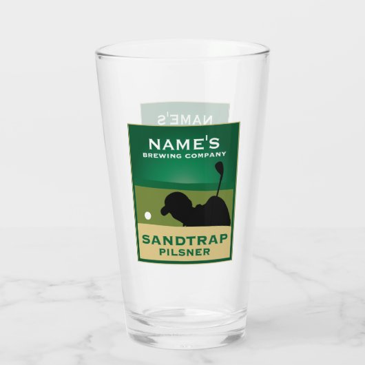 Gepersonaliseerde Sandtrap Pilsner Glas (Achterkant)