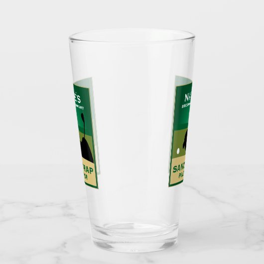 Gepersonaliseerde Sandtrap Pilsner Glas (Rechts)