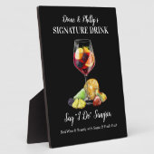 Gepersonaliseerde Sangria Cocktail Bar Drink Teken Fotoplaat (Zijkant)