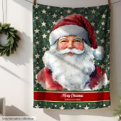 Gepersonaliseerde Santa Blanket met Monogram Tekst Fleece Deken