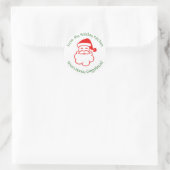 Gepersonaliseerde  Santa Christmas Baking Ronde Sticker (Tas)