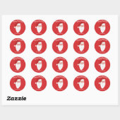 Gepersonaliseerde Santa Christmas Holiday Sticker (Vel)