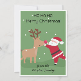 Gepersonaliseerde Santa Christmas Kaart