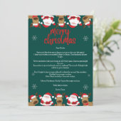 Gepersonaliseerde Santa Claus Letter Kaart (Staand voorkant)