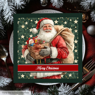 Gepersonaliseerde Santa Claus Vakantietafel servet
