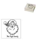 Gepersonaliseerde Santa Clause Wood Art Stamp Rubberstempel (Gestempeld)