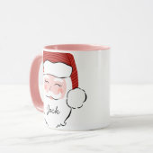 Gepersonaliseerde Santa Face | Ho, ho, ho Mok (Voorkant links)