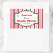 Gepersonaliseerde Santa Gift Label Stickers (Tas)